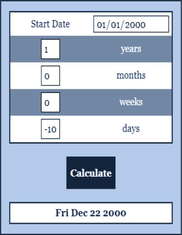 Date Calculator Choose a Date Calculator
